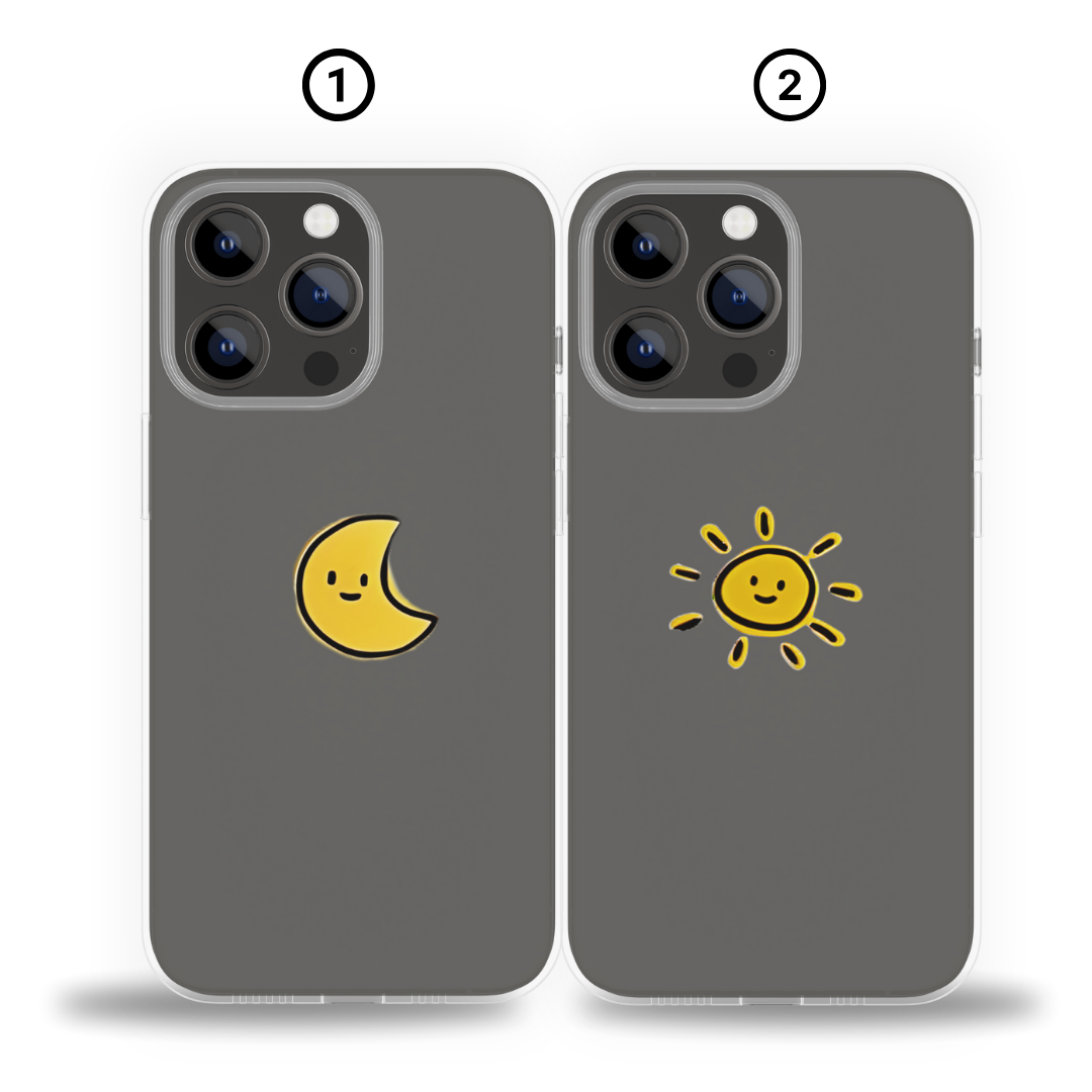 Sun & Moon (Transparent) - Coques DUO