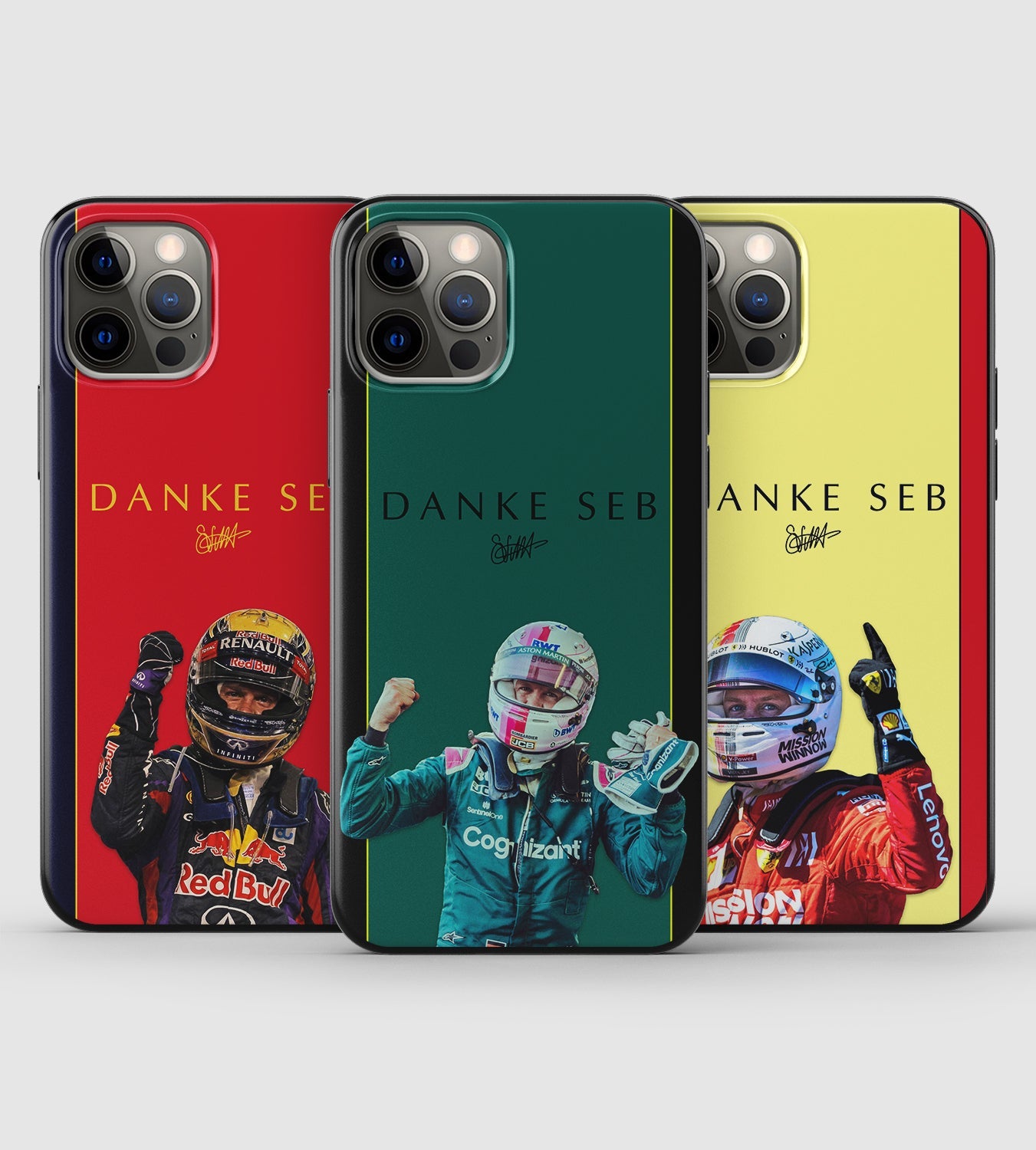 Sebastian Vettel "Danke Seb" Formula 1 Phone Case - YELLOW