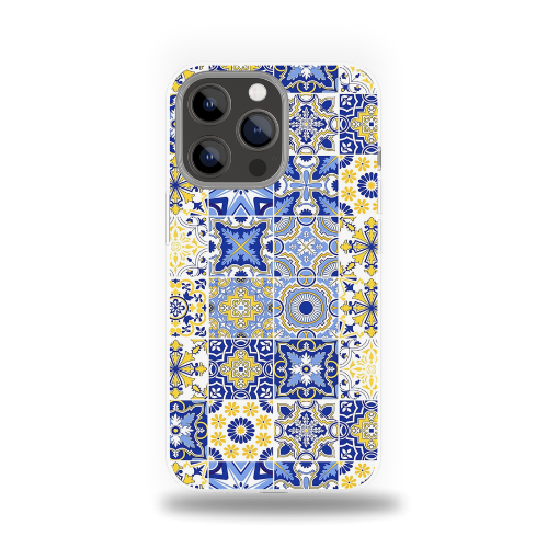 Blue & Yellow Zelij - Moroccan Tradition
